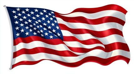 Obraz premium Waving American Flag Patriotism Symbol of Freedom and Independence Day