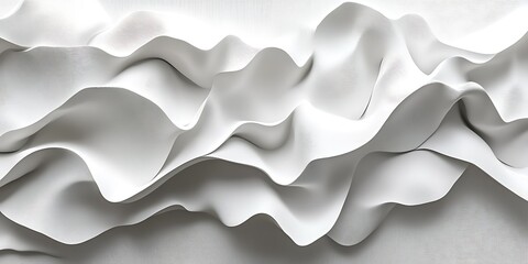 Fototapeta premium Abstract White Textured Waves