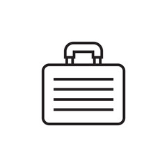 Suitcase Icon. Luggage Bag Icon. Travel Trip Flight Trolley Sign.