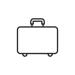 Suitcase Icon. Luggage Bag Icon. Travel Trip Flight Trolley Sign.