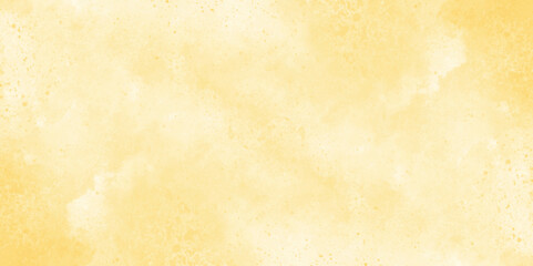 Abstract lemon yellow watercolor painted paper texture background. acrylic grunge texture, watercolor drawing on white background, yellow small splashes of paint on paper.