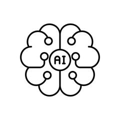 Ai Thinking icons vector stock illustration