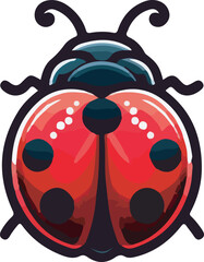 Colorful Ladybug Vector Illustration