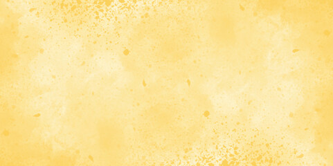 Abstract lemon yellow watercolor painted paper texture background. acrylic grunge texture, watercolor drawing on white background, yellow small splashes of paint on paper.