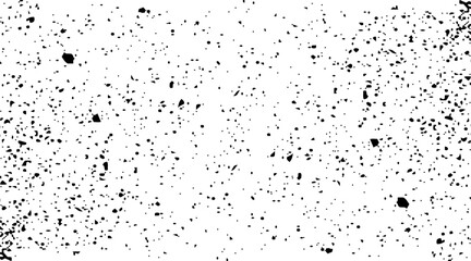 Abstract texture dust particle and dust grain on white background. Old grunge black texture. Dark weathered overlay pattern sample on transparent background. Screen background. Vector.