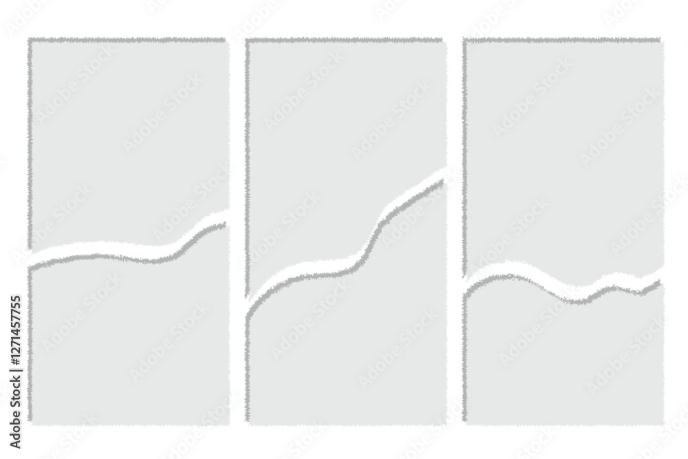 Wall mural torn paper frames with rough edges vector set. torn paper set. vector illustration eps 10