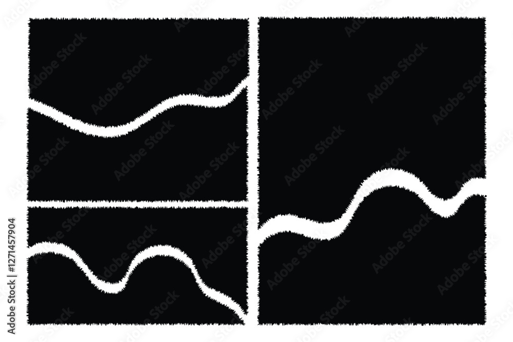 Wall mural torn paper frames with rough edges vector set. torn paper set. vector illustration eps 10