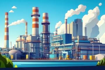 Obraz premium A smart factory utilizing the Internet of Things (IoT) to monitor and optimize energy use .