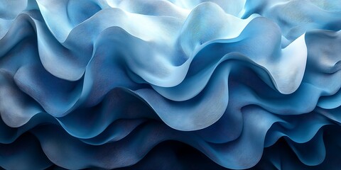 Obraz premium Abstract blue fabric folds