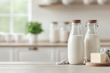 Exploring organic dairy delights milk butter and cheese in a farmhouse kitchen