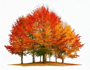 autumn tree with red leaves