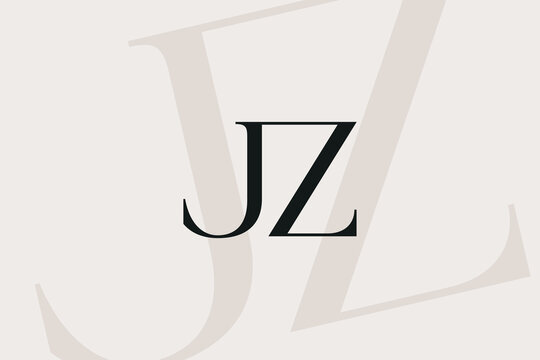 JZ or ZJ letter logo icon design. Classic style luxury initials monogram.