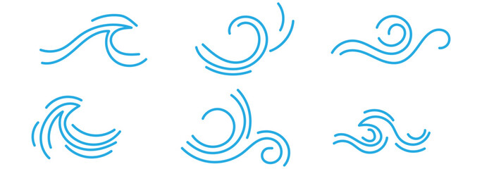 Doodle wind line sketch set. Hand drawn doodle wind motion, air blow, swirl elements. Sketch drawn air blow motion, smoke flow art, abstract line. Isolated on white background . vector illustration888