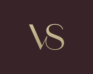 VS letter logo icon design. Classic style luxury initials monogram.
