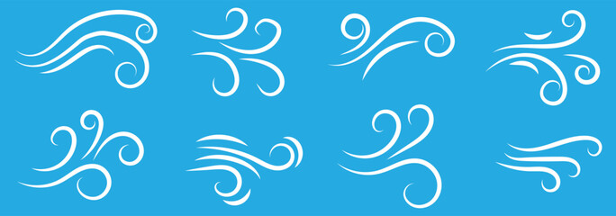 Wind blow line icon. Air flow flat sign. Symbol of windy weather. Climate web design element. Curl line icon. wind blowing line icon. eps 888