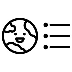 지구와 체크 리스트 아이콘