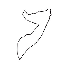 map of Somalia line icon