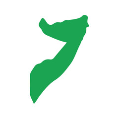 map of Somalia green icon