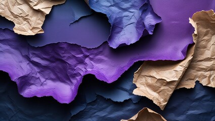 Obsidian violet color gradient kraft paper grainy rough texture banner panoramic background