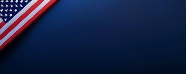 American Pride and Patriotism Dark Blue Corner Flag Composition
