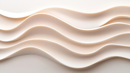 Fototapeta premium Abstract Beige Cream Waves Texture Background