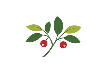 Festive Mistletoe Trio: Flat Vector Logo Design, Perfect for Christmas Cards, Holiday Branding, Winter Celebrations, Seasonal Greetings, Adorable Illustration, Simple Design, Minimalist Style, Cute   