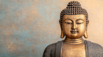 serene golden Buddha statue with intricate details and calm expression, Gold Price Surge and Investment Concept.
