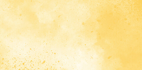 Abstract lemon yellow watercolor painted paper texture background. acrylic grunge texture, watercolor drawing on white background, yellow small splashes of paint on paper.