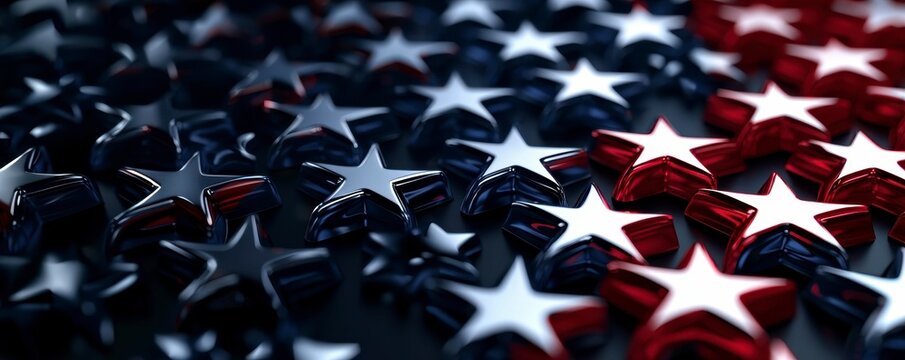 Patriotic Stars and Stripes Forever Symbolizing United States Ideals in Bold Colors and Design