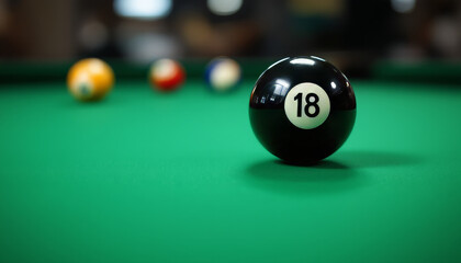 pool balls on a table
