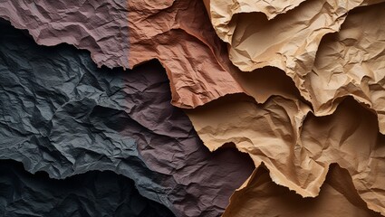 Obsidian chestnut color gradient kraft paper grainy rough texture banner panoramic background