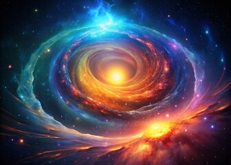 4K Animated Energy Accumulation: Minimalist Space Art