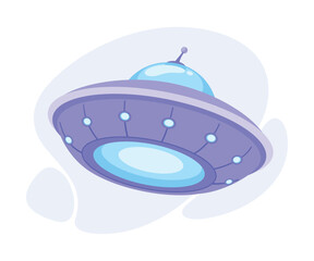 Extraterrestrial Alien Spaceship and Ufo Shuttle Vector Illustration