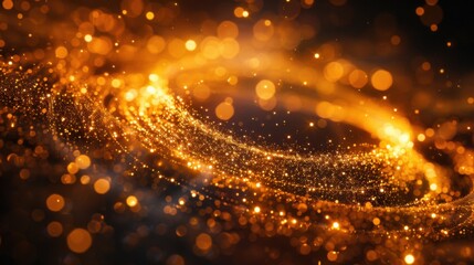 Naklejka premium Abstract golden circle effect with a radiant glow and a sophisticated, luxurious atmosphere
