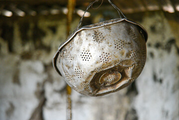 Closeup of a rural colander