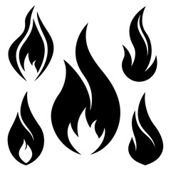 set of fire icons