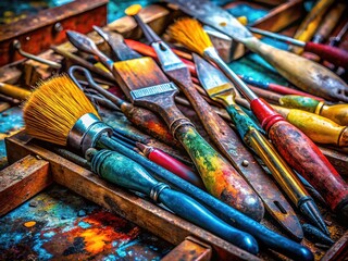 Obraz premium Grunge photography tools: sculpting urban exploration.