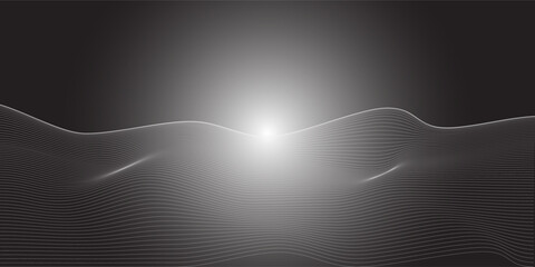 Abstract Background Waves of Dots and Weave Lines. Digital Network Connection Structure Technology Business Concept. Tech Science Presentation Backdrop Vector Illustration. eps10