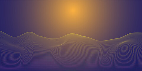 Abstract digital particle wave. Futuristic dotted wave. Technology background vector. Vector illustration. 3d rendering. modern EPS10