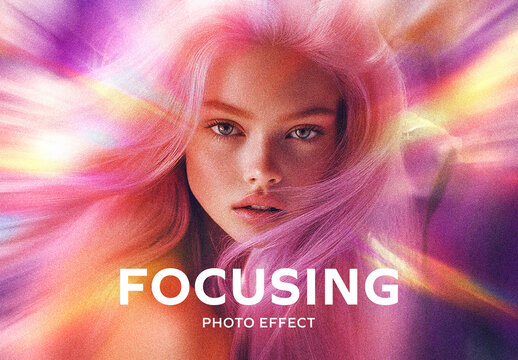 Focusing Blur Photo Effect Mockup