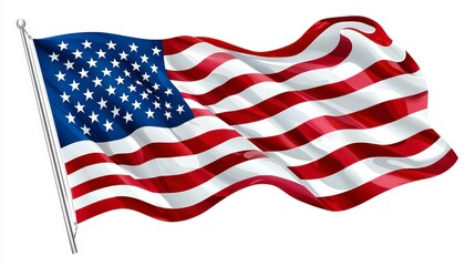 Obraz premium Waving United States of America Flag Symbol Of Freedom And Independence
