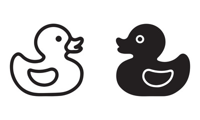 Vector illustration of a pair of rubber ducks
