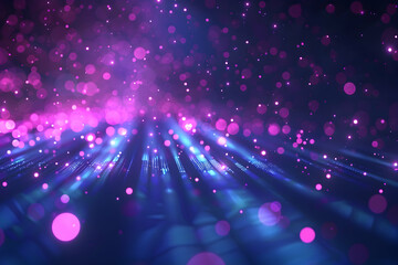 Vibrant abstract background with colorful bokeh lights and beams of light creating a dynamic atmosphere