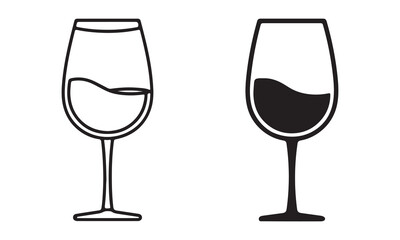 Glass of champagne vector