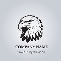 Head of Eagle logo company design vector illustration
