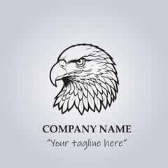 Head of Eagle logo company design vector illustration
