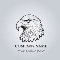 Head of Eagle logo company design vector illustration
