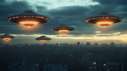 The UFO hovered silently above the trees, leaving witnesses in awe of its mysterious presence.