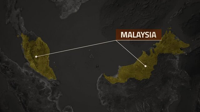 Malaysia VOX Style Map Animation in 4K UHD for Biodiverse Regions