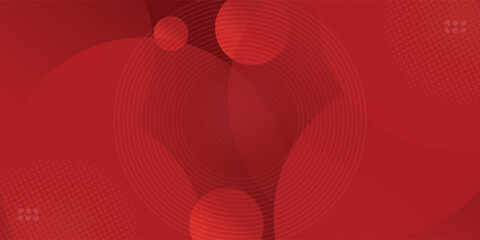 Abstract dark red geometric circle pattern gradient illustration background. 3d look and simple pattern. Cool design and luxury. Eps10 vector